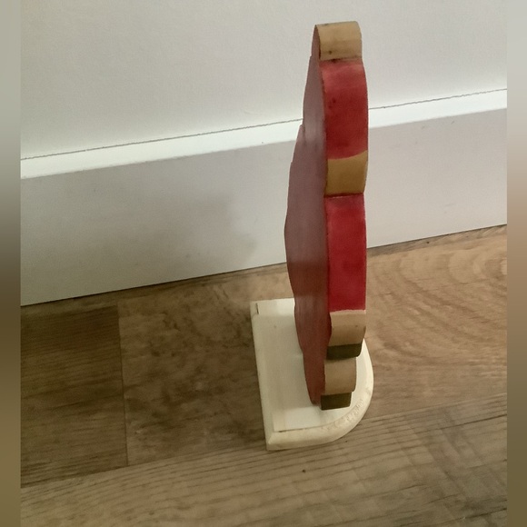 Handmade Stand-alone Hand Painted Wooden Santa - Picture 2 of 3